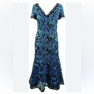 JS COLLECTION EMBROIDERY MESH FORMAL DRESS